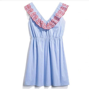 Stitch Fix l Market & Spruce Blue and White Striped Embroidered Dress Size 3X